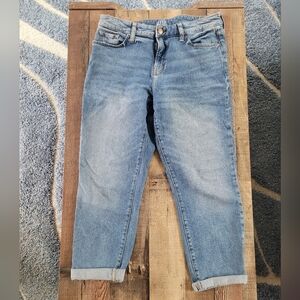 Ana Mid Rise Boyfriend Cropped Jeans, Women's 8, Medium Wash